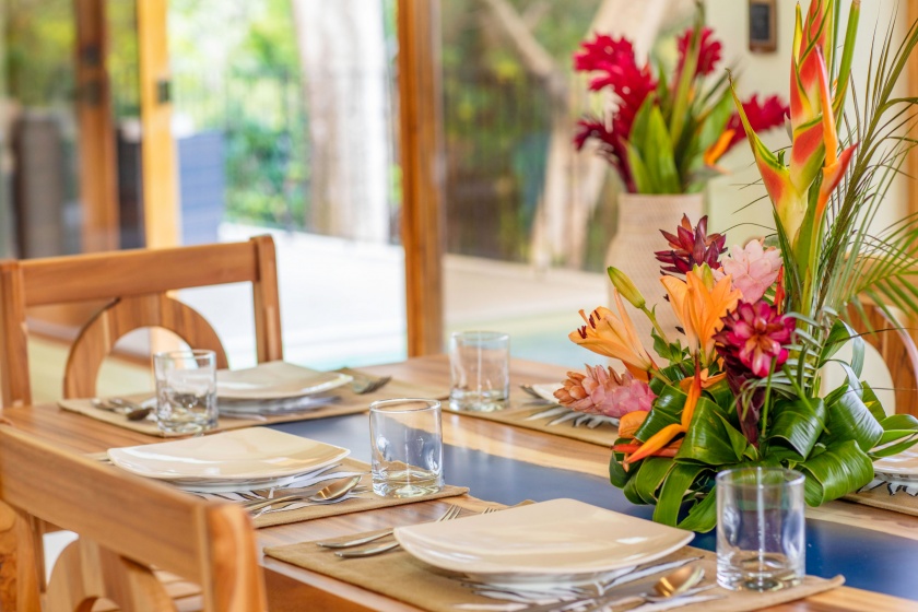 Dining Table - Casa Mogambo Luxury Vacation Rental Villa - Manuel Antonio Costa Rica