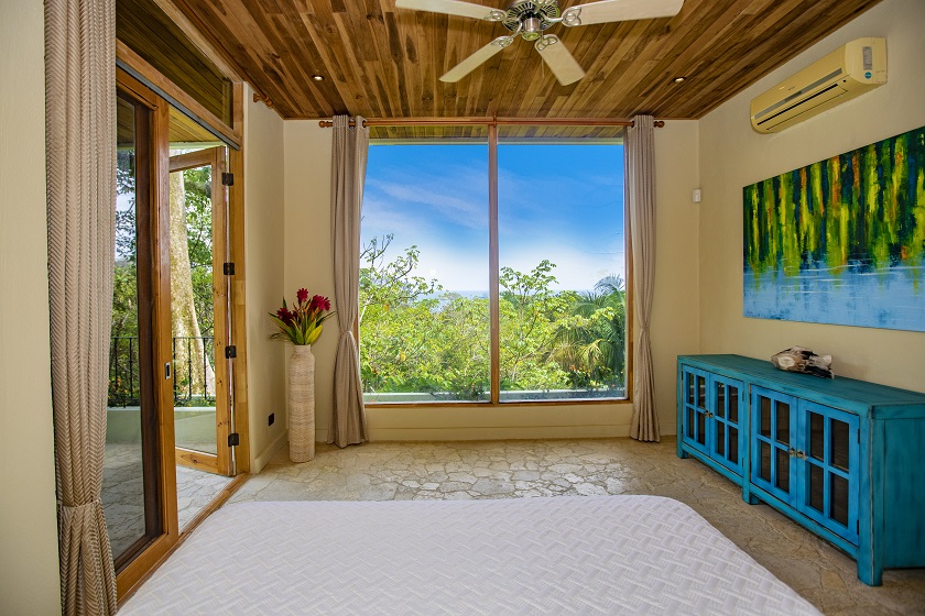 Ocean Suite - Bed and View - Casa Mogambo Luxury Vacation Rental Villa - Manuel Antonio Costa Rica