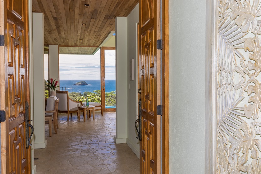 Front Entry Ocean View - Casa Mogambo Luxury Vacation Rental Villa - Manuel Antonio Costa Rica