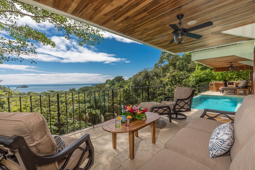 Living Room Patio - Casa Mogambo Luxury Vacation Rental Villa - Manuel Antonio Costa Rica