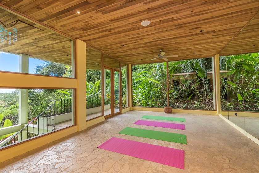 Yoga Studio and Gym - Casa Mogambo Luxury Vacation Rental Villa - Manuel Antonio Costa Rica