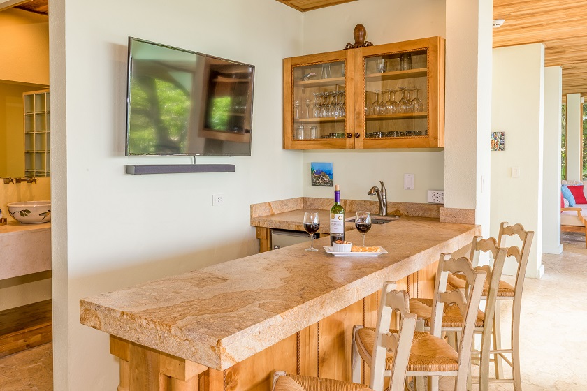 Bar and Entertainment - Casa Mogambo Luxury Vacation Rental Villa - Manuel Antonio Costa Rica