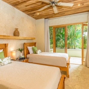 Garden Suite Twin Beds Patio Entrance - Casa Mogambo Luxury Vacation Rental Villa - Manuel Antonio Costa Rica
