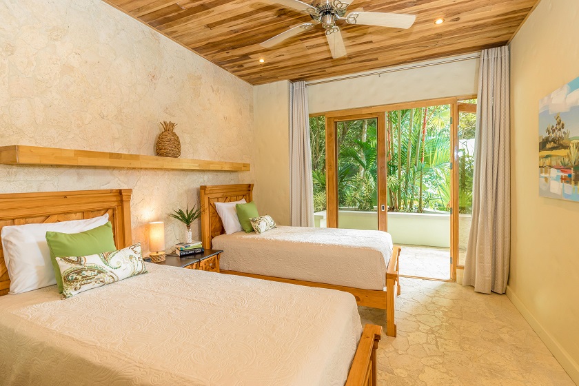 Garden Suite Twin Beds Patio Entrance - Casa Mogambo Luxury Vacation Rental Villa - Manuel Antonio Costa Rica