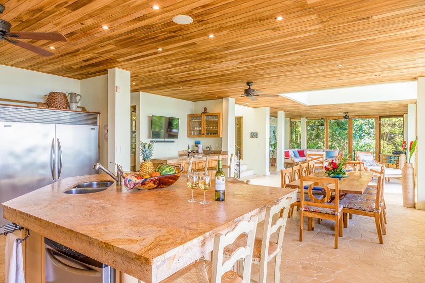 Kitchen and Dining Area - Casa Mogambo Luxury Vacation Rental Villa - Manuel Antonio Costa Rica