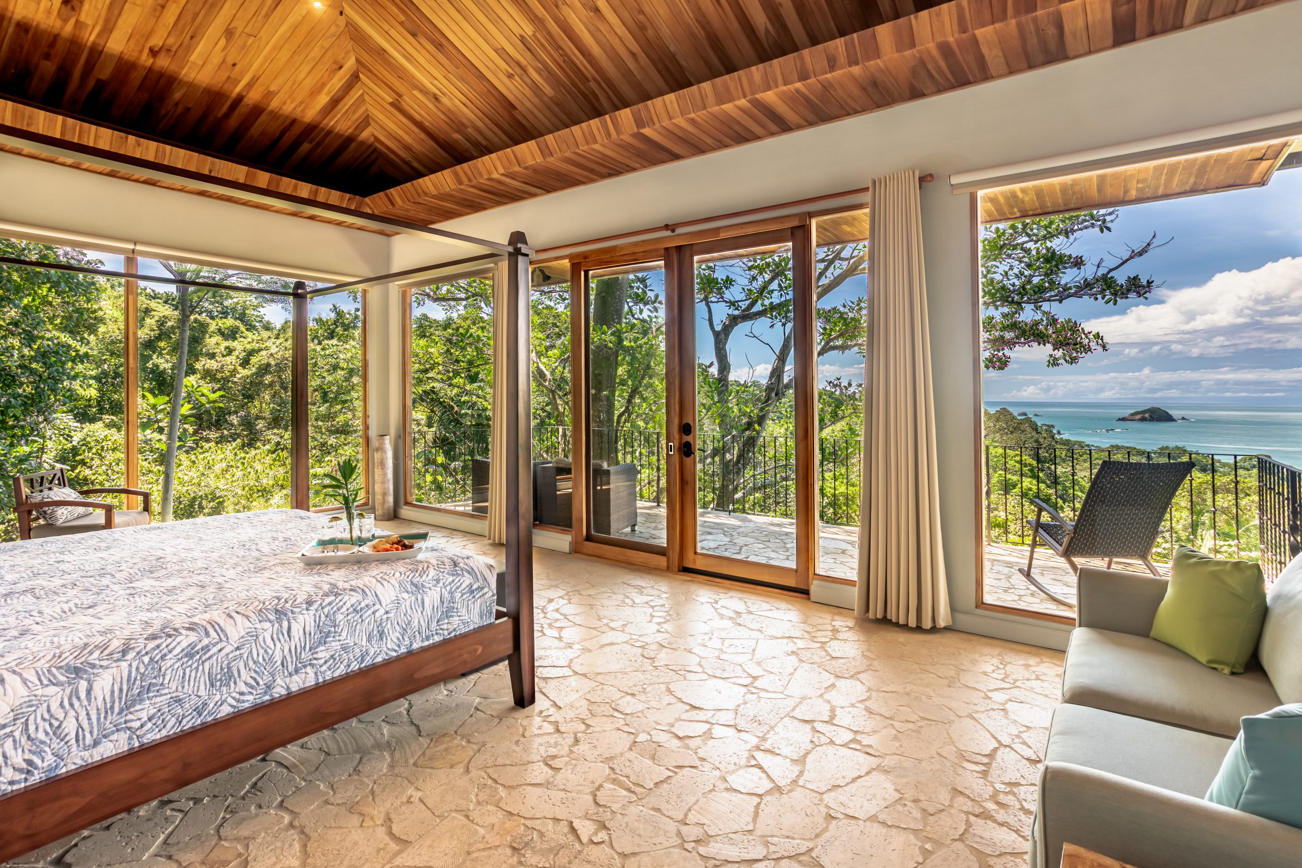 Master Suite and Ocean Patio View - Casa Mogambo Luxury Vacation Rental Villa - Manuel Antonio Costa Rica